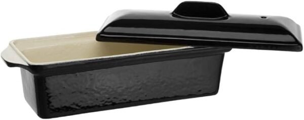 Cast Iron Pate Terrine Mould 1.3 Litre, Black, Size: 90(H) x 310(W) x 100(D)mm, Enamelled Cast Iron, Induction Compatible, Suitable for all Oven & Hob Types, U559 - Image 3