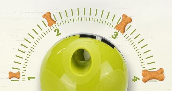 Treat Dispensing Dog Toy - Dog Treat Ball/Food Dispenser/Interactive Toys/Slow Eating IQ Treat Ball for Small Medium Dogs and Cats (Green) - Image 3
