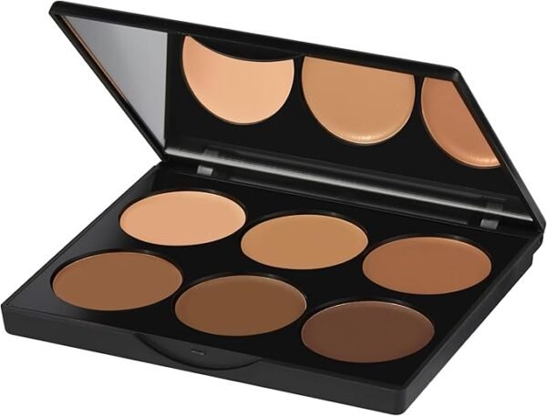 MakeUP Cream Contour Kit, 6 Easily Blendable Colours for Smooth and Long Lasting Contour, Dark