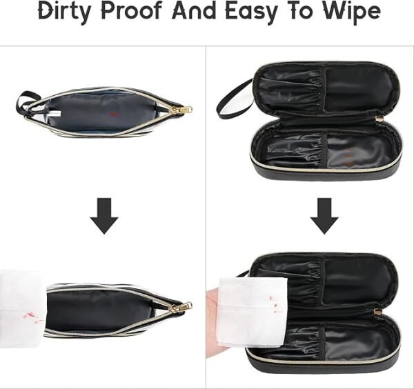 Travel Makeup Bag, Clear Cosmetic Bag Make Up Organizer TSA Approved Toiletry Bag, Waterproof Pouch for Women Purse for Toiletries Accessories Brushes - Image 4