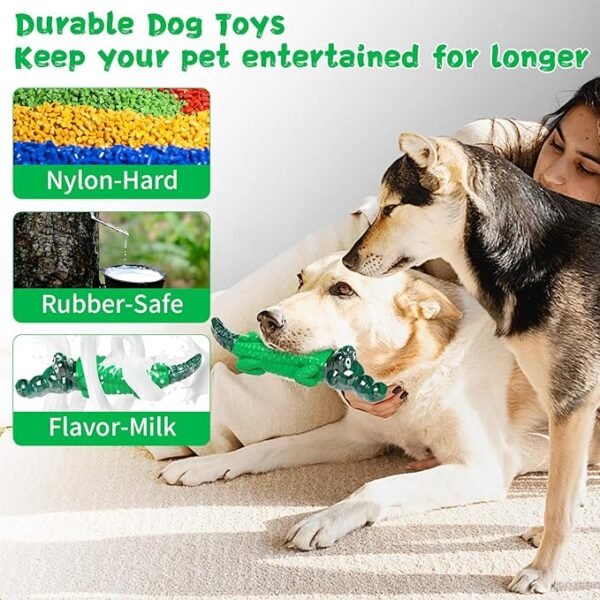 Large Dog Chew Toys: Dogs Toy for Large Medium Breed - Alomst Indestructible Toys for Aggressive Chewers - Tough Dog Toys for Training/Teeth Cleaning/Boredom Relief - Image 3