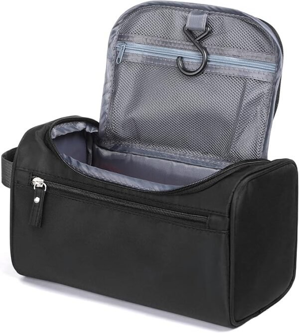 Toiletry Bag, Hanging Wash Bag Travel Toiletry Bag Waterproof Bathroom Bag for Men and Women Travel Toiletry Makeup Organizer (Black)