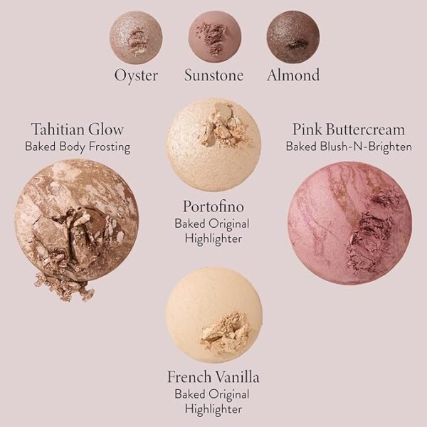 Best Baked Palette - Full Size - Includes Bronzer, Blush, 2 Highlighters and 3 Eyeshadows - Travel-Friendly - Image 2